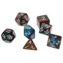 7 pieces Two Colors Polyhedral Dice 16mm for Dungeons and Dragons Table Games Green Gold