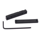 Replacement Parts POM Bridge Nut Slotted Black For 4 String Guitar Bass