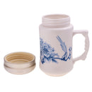 500ML Ceramic Vacuum Flask Water Bottle Chinese Coffee Insulated Cup 008
