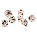 7Pcs Multi-sided Dices Board Game for Dungeons And Dragons Xmas Gift Silver