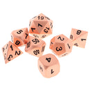 7 Metal Polyhedral Multi-sided Dice Die for RPG Dungeons&Dragons Game Copper