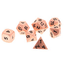 7 Metal Polyhedral Multi-sided Dice Die for RPG Dungeons&Dragons Game Copper
