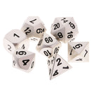 7Pcs Digital Silver Dice Multi-sided D4-D20 for Party Board Game w/ Case Toy