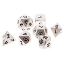 7Pcs Digital Silver Dice Multi-sided D4-D20 for Party Board Game w/ Case Toy