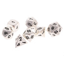7Pcs Digital Silver Dice Multi-sided D4-D20 for Party Board Game w/ Case Toy