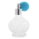 Vintage Crystal Empty Perfume Aftershave Bottle Short Spray Atomizer Refillable Lady Gifts Glass 100ml Blue