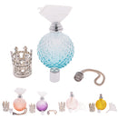 Vintage Crystal Perfume Fragrance Bottle Spray Atomizer Refillable Makeup Tools Kits Replacement Glass 100ml DIY Lady Gift Blue