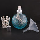 Vintage Crystal Perfume Fragrance Bottle Spray Atomizer Refillable Makeup Tools Kits Replacement Glass 100ml DIY Lady Gift Blue
