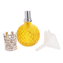 Vintage Crystal Perfume Fragrance Bottle Spray Atomizer Refillable Makeup Tools Kits Replacement Glass 100ml DIY Lady Gift Yellow