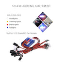 12 LED 4 Colors Flashing Light System Kit for RC Car Yokomo Kits 4.8-6.0V