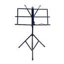 On Stage Blue Folding Adjustable Music Stand with Rain Wear Carrying Bag