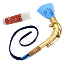 Replacement Parts Saxophone Bend Neck & Cleaning Cloth & Cork Grease for Sax Maintenance