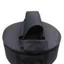 Black 14" Snare Drum Kit Bag with Portable Shoulder Straps & Side Pocket