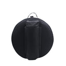 Black 14" Snare Drum Kit Bag with Portable Shoulder Straps & Side Pocket