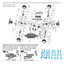 RC Remote Control Car Parts Suspension Arms Rear Front for RC 1/10 Scale Redcat Hsp 94105/94106/94107