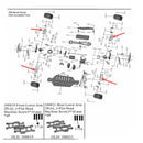 4 Pcs Rear Front Lower Suspension Arms Upgrade Parts for RC 1/10 Redcat HSP Car Truck Buggy Model Toy