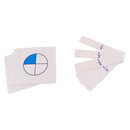 Montessori Preschool Fraction Learning Math Toy Paper Card for Kids Children