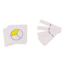Montessori Preschool Fraction Learning Math Toy Paper Card for Kids Children
