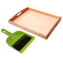 Wooden Tray Montessori Toy Mini Cleaning Tools Dustpan/Besom for Kids Gifts