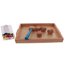 Wood Tray Montessori Daily Life Training Beating Nails for Kids Educational