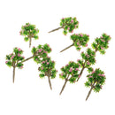 10 Pieces Plastic Model Trees with Pink Flower Layout Train Railroad Landscape Scenery 1:200 Z Scale Building Kits Toys DIY