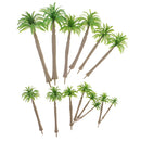 20 Piece Mini Coconut Green Tree Models For Scenery Landscape Layout 1/100