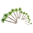 20 Piece Mini Coconut Green Tree Models For Scenery Landscape Layout 1/100
