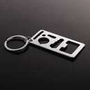 Ruler Bottle Opener Beer&Wine Cap Lifter Key Chain Key Ring 2.76'' Long for Measuring Tool Silver