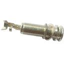 Silver Dual Stereo Long Threaded Barrel Input/Output Jack for Guitar/Bass