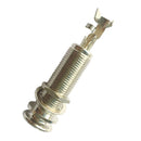 Silver Dual Stereo Long Threaded Barrel Input/Output Jack for Guitar/Bass