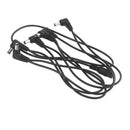 6 Way DC Power Supply Cable with EU Plug Power Adapter Black for Guitar