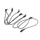 6 Way DC Power Supply Cable with EU Plug Power Adapter Black for Guitar