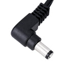 6 Way DC Power Supply Cable with EU Plug Power Adapter Black for Guitar