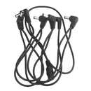 6 Way DC Power Supply Cable with EU Plug Power Adapter Black for Guitar