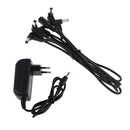 Guitar Effect Pedal 8 Way Ebow DC Power Supply Cables with 1A 9V DC Adapter