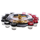 Roulette Wheel Drinking Game with 12 Shot Glasses for Novelty Alcohol Party