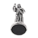 Mini Jesus Christ Statue Alloy Home Decoration Ornament Holy Religious Figurine 1.96'', Silver
