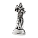 Mini Jesus Christ Statue Alloy Home Decoration Ornament Holy Religious Figurine 1.96'', Silver