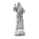 Mini Jesus Christ Statue Alloy Home Decoration Ornament Holy Religious Figurine 2.75'', Silver