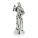 Mini Jesus Christ Statue Alloy Home Decoration Ornament Holy Religious Figurine 2.75'', Silver
