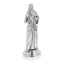Mini Jesus Christ Statue Alloy Home Decoration Ornament Holy Religious Figurine 2.75'', Silver