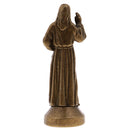 Mini Jesus Christ Statue Alloy Home Decoration Ornament Holy Religious Figurine 2.75'', Bronze