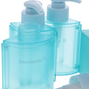 Portable 3 Pieces Press Pump Reusable Travel Size Bottles Set Makeup 288ml Blue