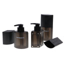 Portable 3 Pieces Press Pump Reusable Travel Size Bottles Set Makeup 288ml Black
