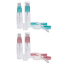 Plastic Refillable Travel Bottles Cream Jars Set for Shower Gel Shampoo Lotion Container Pink