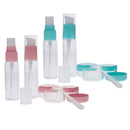 Plastic Refillable Travel Bottles Cream Jars Set for Shower Gel Shampoo Lotion Container Pink