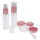 Plastic Refillable Travel Bottles Cream Jars Set for Shower Gel Shampoo Lotion Container Pink