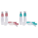 Plastic Refillable Travel Bottles Cream Jars Set for Shower Gel Shampoo Lotion Container Pink