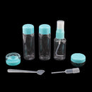 Plastic Refillable Travel Bottles Cream Jars Set for Shower Gel Shampoo Lotion Container Blue