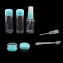 Plastic Refillable Travel Bottles Cream Jars Set for Shower Gel Shampoo Lotion Container Blue